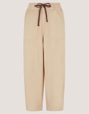 Megan Cropped Barrel Pants, Natural (ECRU), large