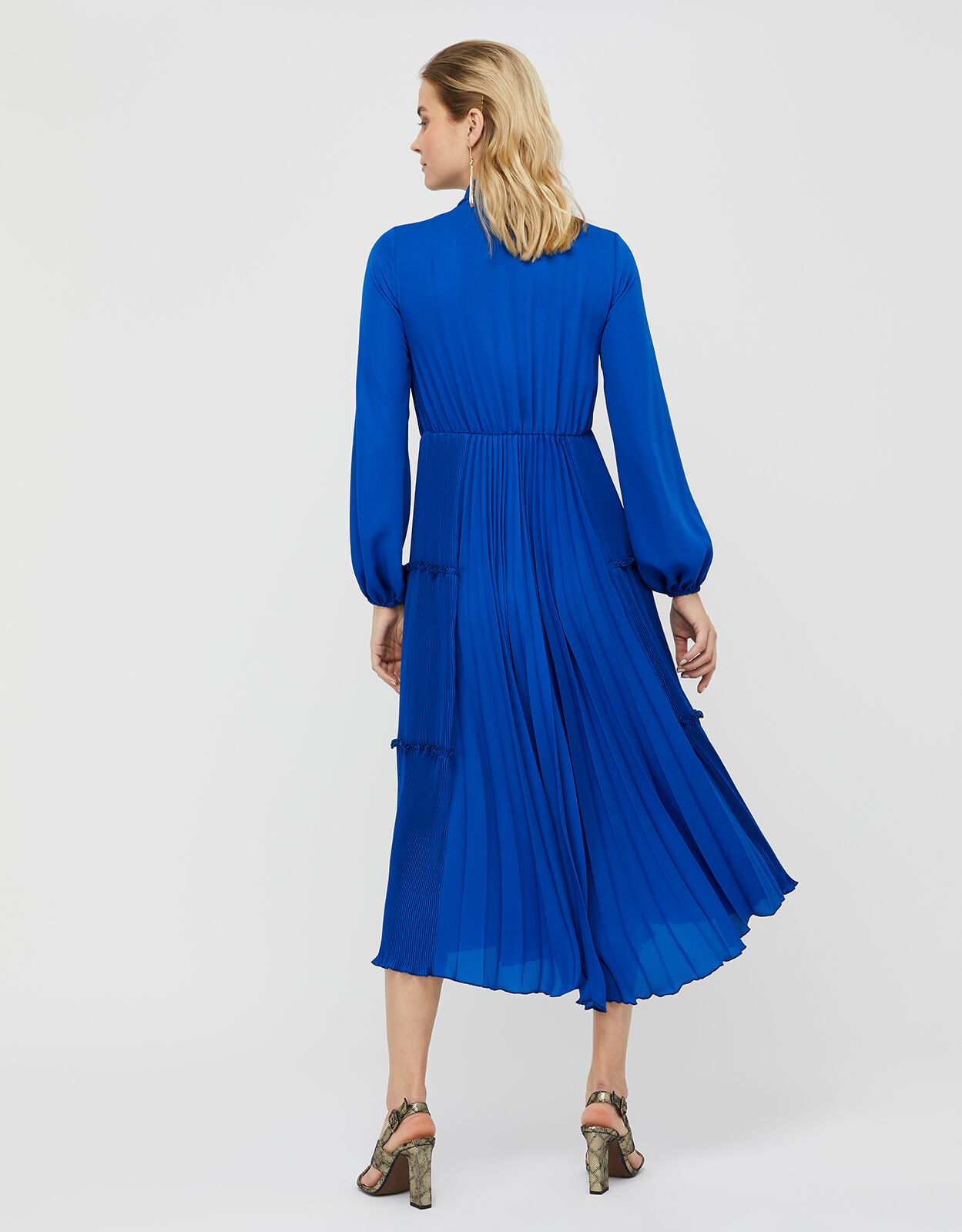 monsoon blue chiffon dress