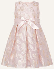 Baby Feather Jacquard Dress, Pink (PINK), large