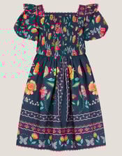 Aurelia Floral Print Dress , Blue (NAVY), large