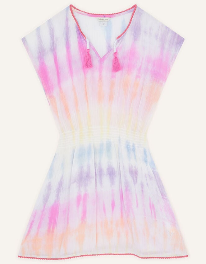 Rainbow Tie Dye Kaftan, Pink (PINK), large