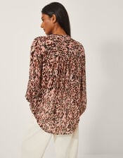 Sisi Animal Print Blouse, Pink (PINK), large