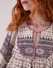 East Tilly Print Midi Smock Dress, Blue (BLUE), large