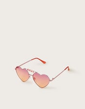Ombré Heart Aviator Sunglasses, , large