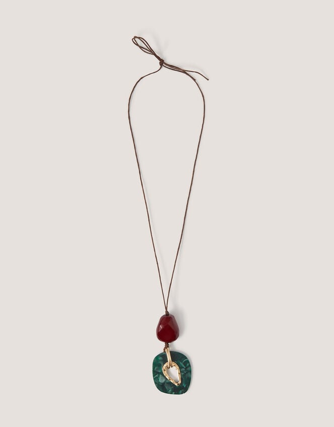 Organic Pendant Cord Necklace, , large