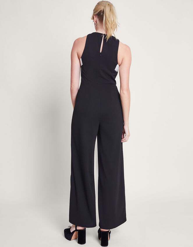 Mandy Monochrome Jumpsuit Black