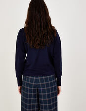 Turtle Neck Loose Jumper with LENZING™ ECOVERO™ , Blue (NAVY), large
