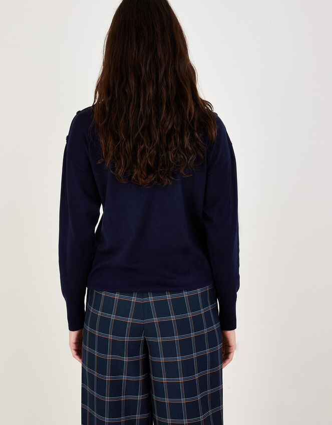 Turtle Neck Loose Jumper with LENZING™ ECOVERO™ , Blue (NAVY), large
