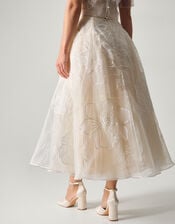 Rosie Embroidered Floral Wedding Skirt, Ivory (IVORY), large