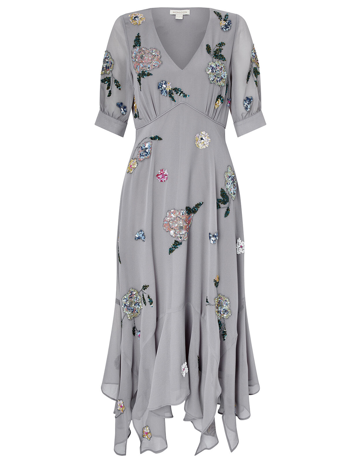 Monsoon grey dress outlet