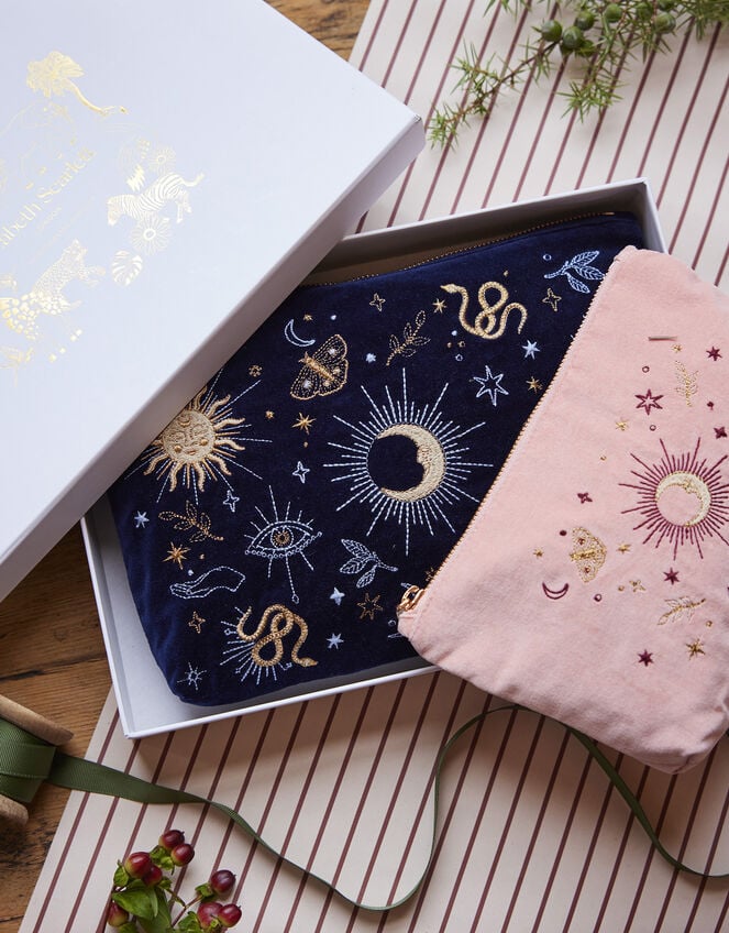 Elizabeth Scarlett Boho Mysticism Velvet Pouch, , large