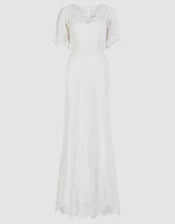 Elizabeth Chantilly Lace Bridal Maxi Dress, Ivory (IVORY), large