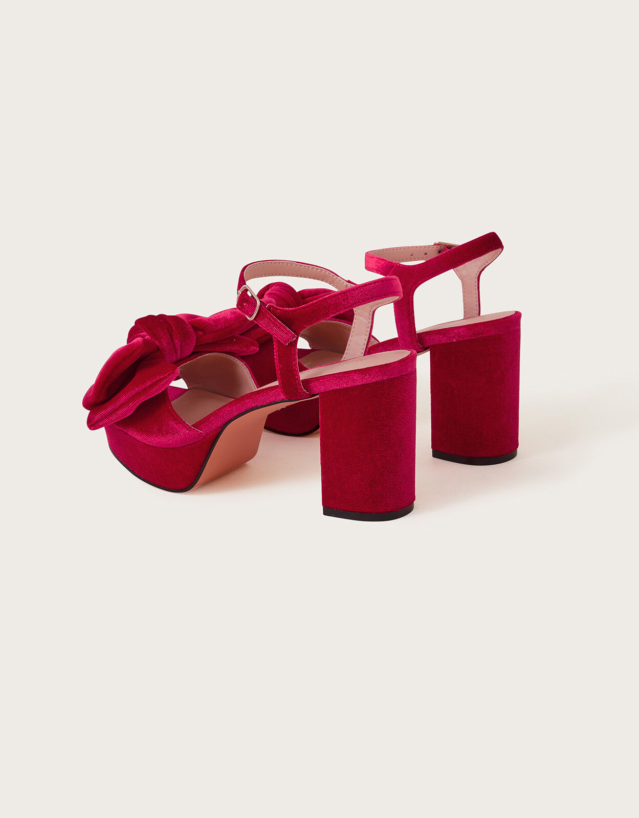 Red velvet top heels