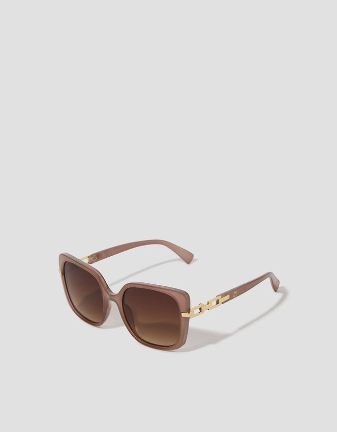 Link Detail Oversized Sunglasses, Pink (PINK), large