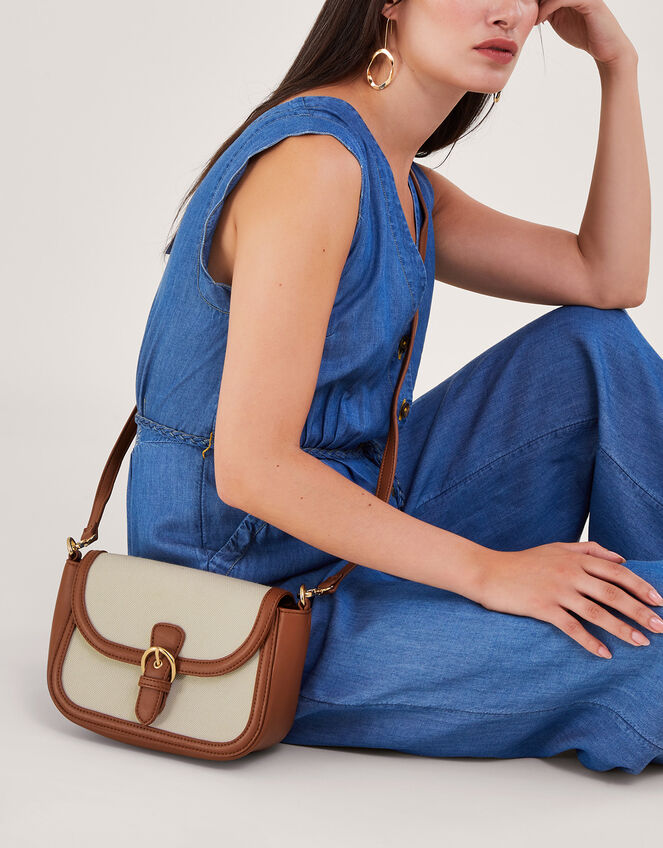 Canvas Cross-Body Bag, , large