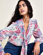 Micola Ditsy Blouse , Ivory (IVORY), large