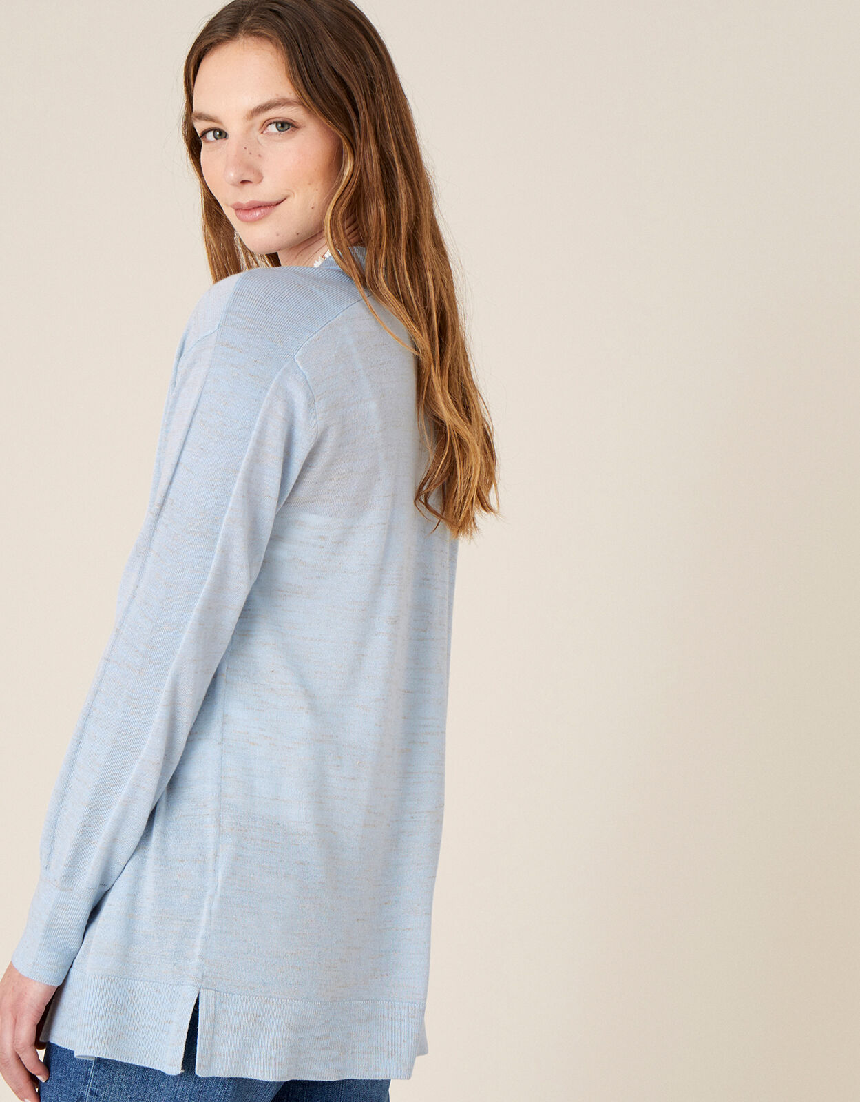 Light blue waterfall cardigan best sale
