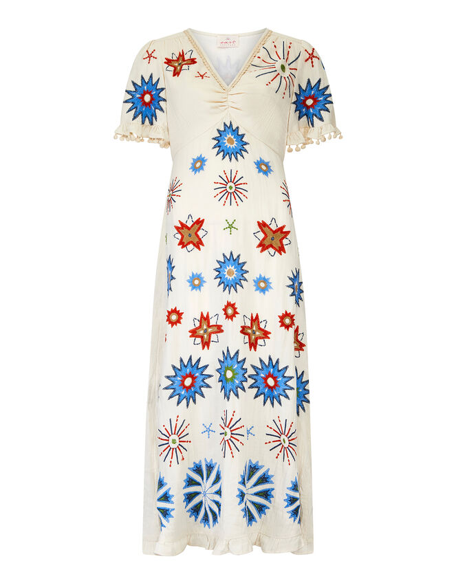 East Embroidered Maxi Dress, Ivory (IVORY), large
