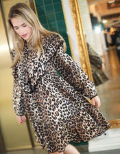 Crās Salvie Leopard Print Mini Dress, Leopard (LEOPARD), large