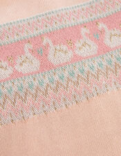 Newborn Baby Swan Knit Dress, Pink (PINK), large