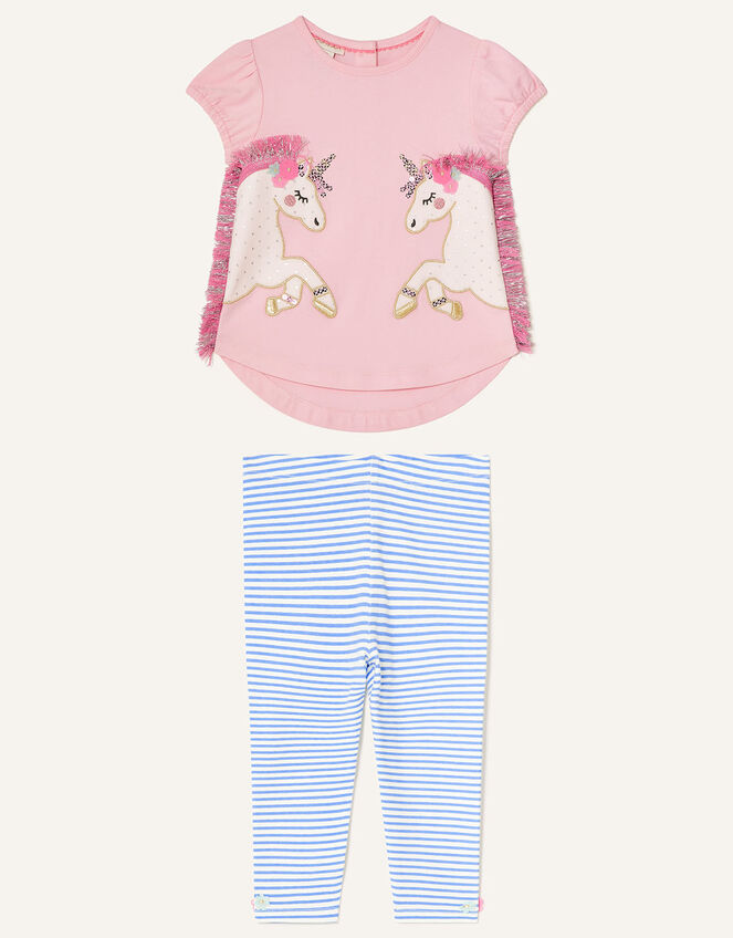 Baby Unicorn Top and Leggings Set, Pink (PALE PINK), large