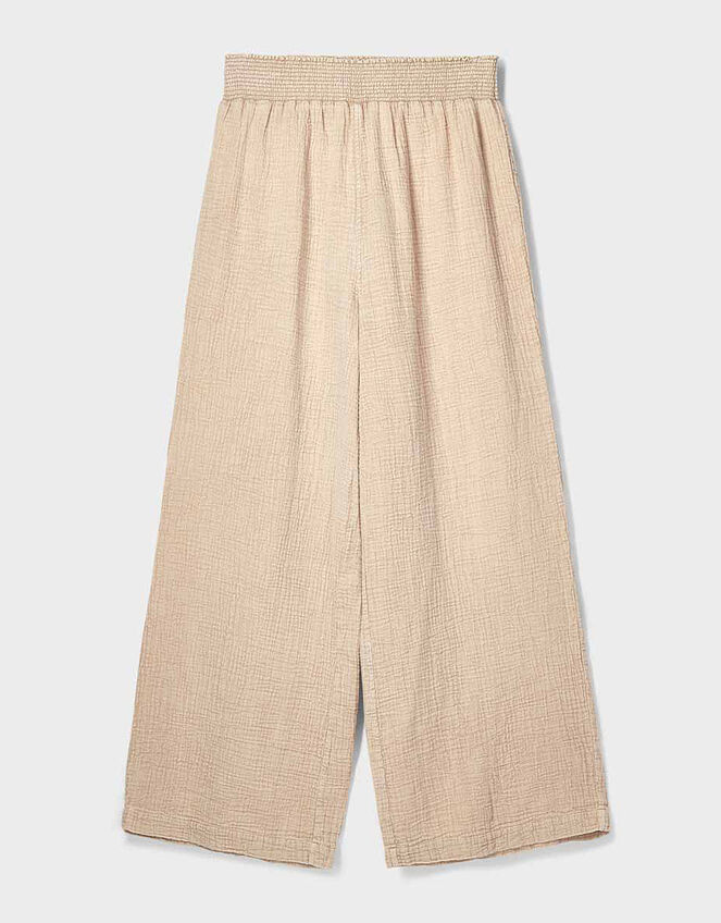 East Stephanie Crinkled Cotton Trousers, Natural (ECRU), large