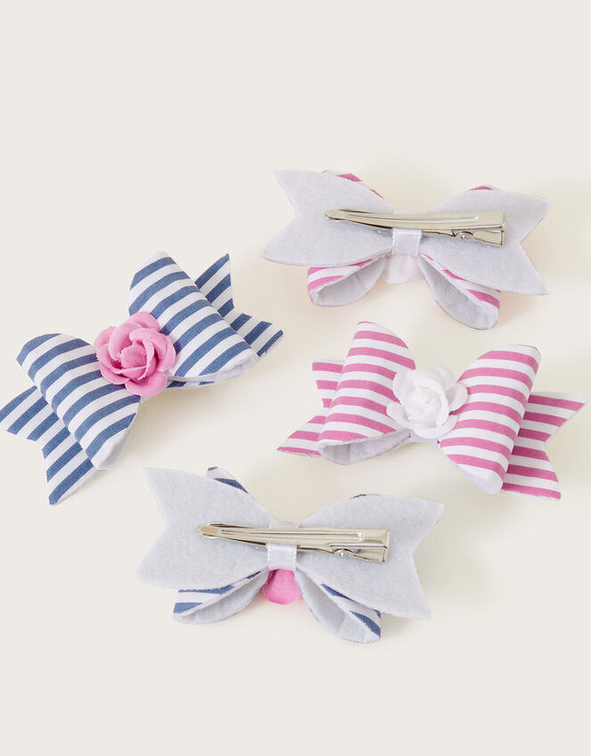 Bowtique Stripey Clips 4 Pack, , large