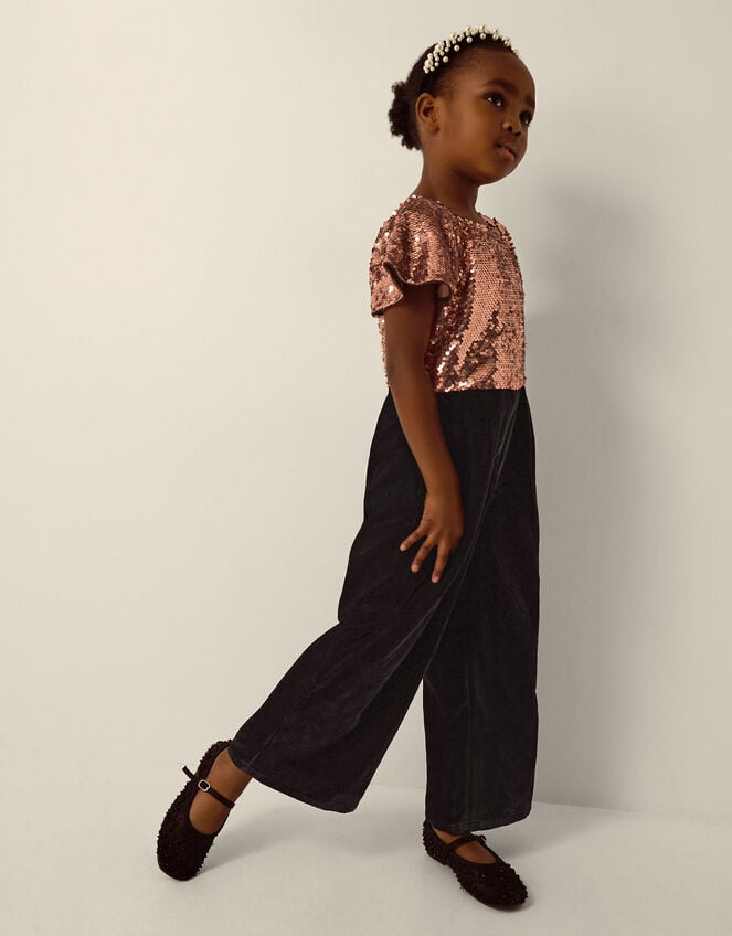 Sally Sequin Velvet Jumpsuit, Multi (MULTI), large