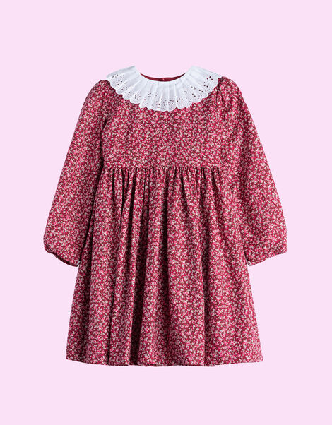 Trotters Bonnie Dress, Red (BERRY), large