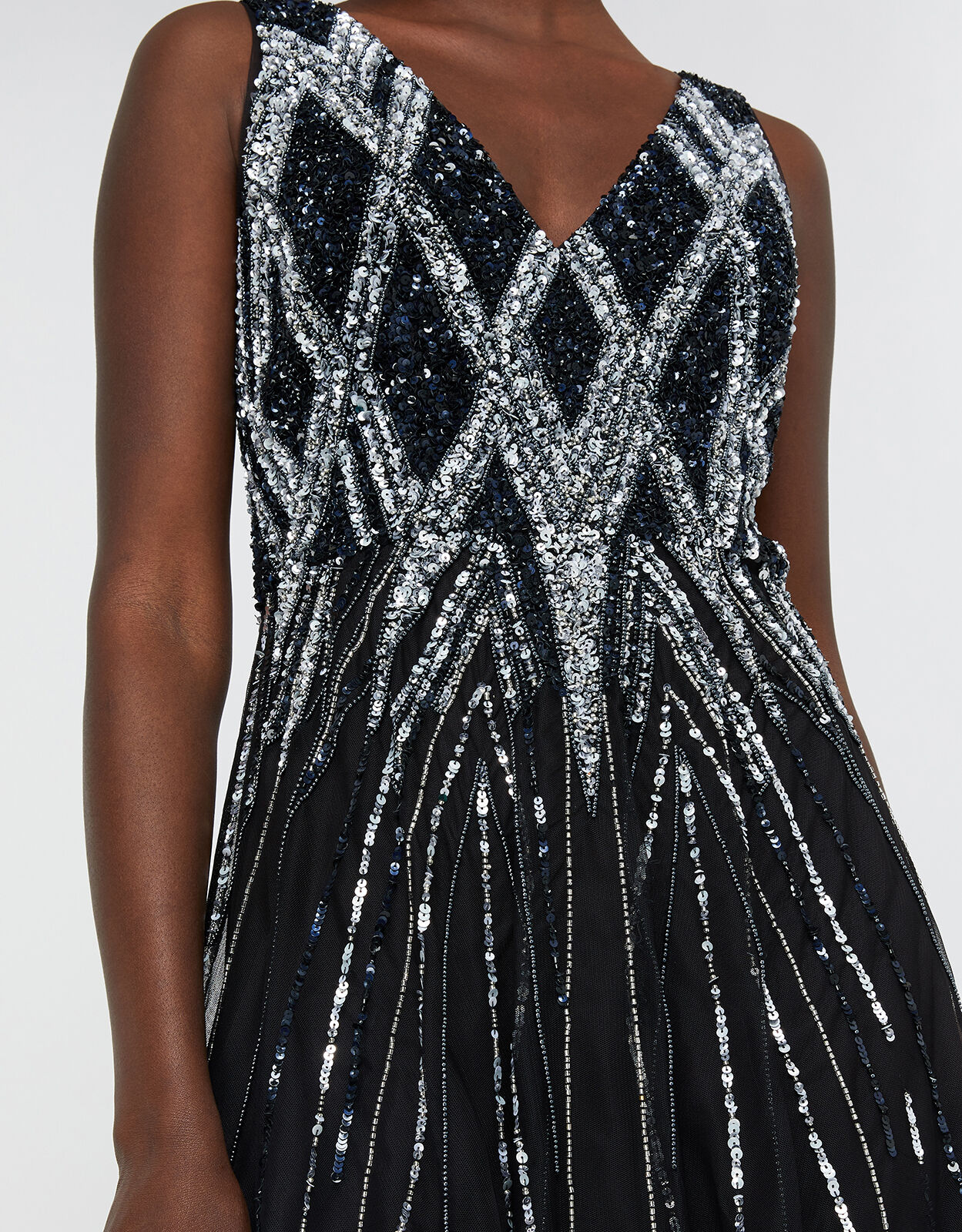 Marnie Embellished Maxi Dress Black Evening Dresses Monsoon Global