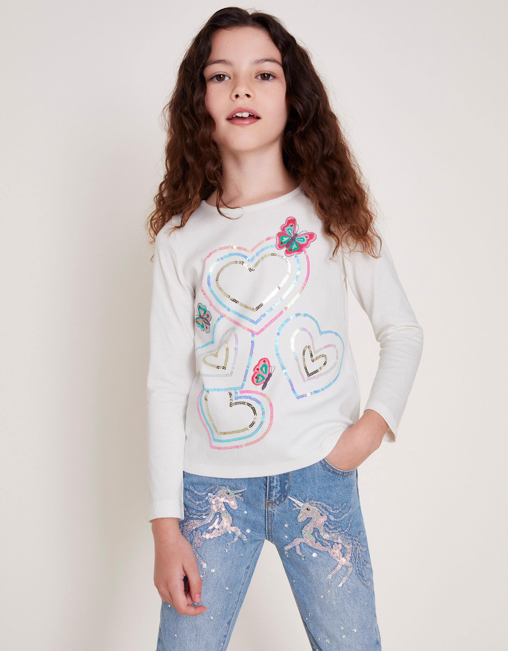 Girl s Tops T Shirts Girls Sequin Tops Monsoon Global