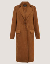 Tove Faux Suede Coat, Tan (TAN), large