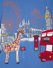 London Zoo Graphic T-Shirt, Blue (BLUE), large