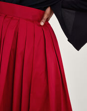 Tully Taffeta Skirt, Red (RED), large