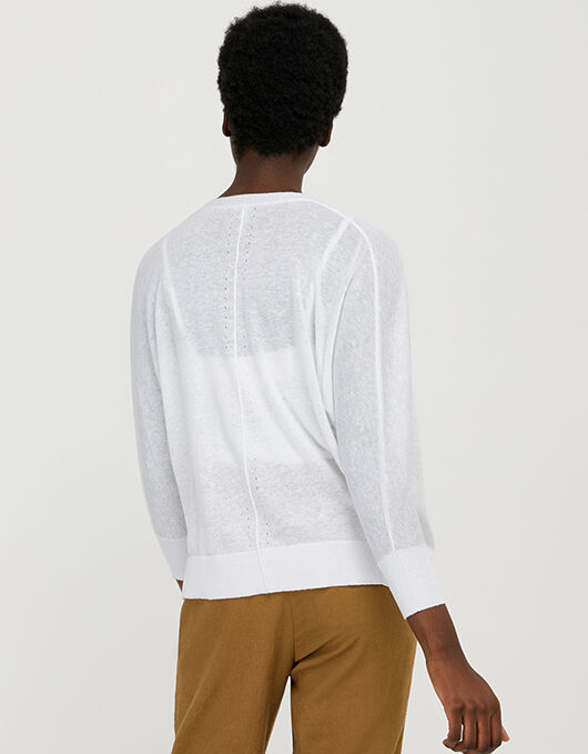 lightweight white cardigan