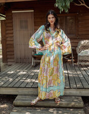 Piti Cuiti Floral Print Maxi Dress, Yellow (YELLOW), large