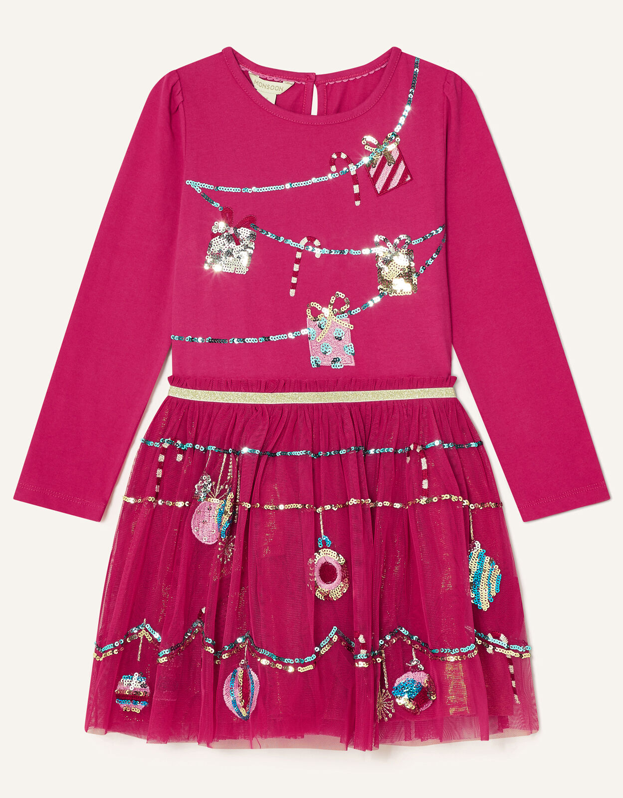 Monsoon girls christmas dress clearance