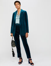 Tilly Velvet Jacket , Teal (TEAL), large