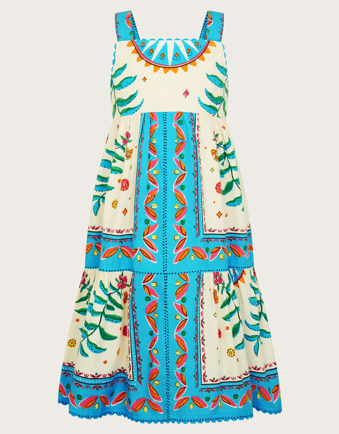 MINI ME Border Tile Dress, Ivory (IVORY), large