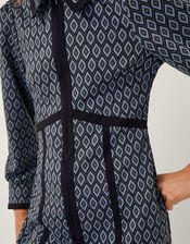 Jen Jacquard Mini Shirt Dress, Grey (GREY), large