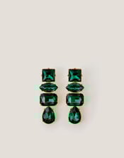 Gemstone Drop Earrings, Green (EMERALD), large
