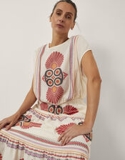 Devotion Twins Loki Jacquard Blouse, Ivory (IVORY), large