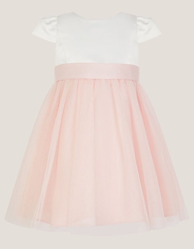 Baby Satin Bridesmaid Dress, Pink (PINK), large