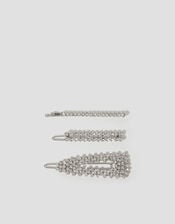 3-Pack Mix Diamante Hair Slides, , large