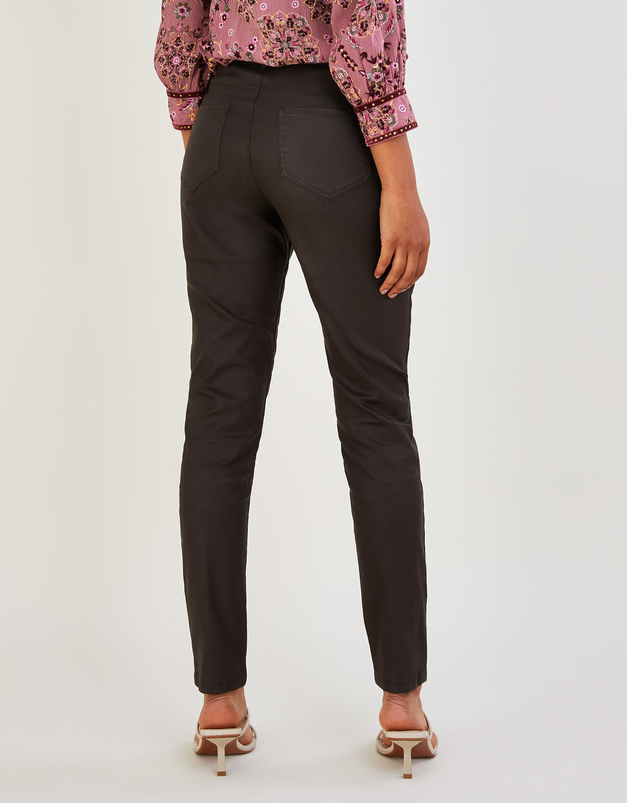 Black Coated Denim 5 Pocket Skinny Jean. Denim | PrettyLittleThing QA