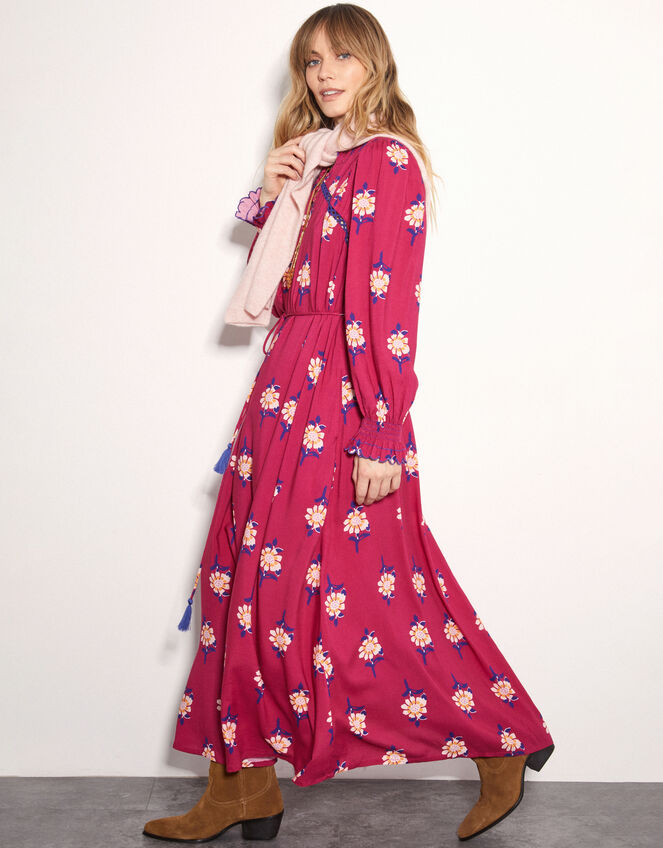 East Stine Floral Print Maxi Dress, Pink (PINK), large