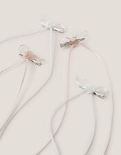 4-Pack Rose Bow Hair Clips, , large