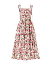 East Laurel Woodblock Midi Dress, Pink (PINK), large