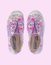 Hampton Canvas Plum Plimsolls, Purple (LILAC), large