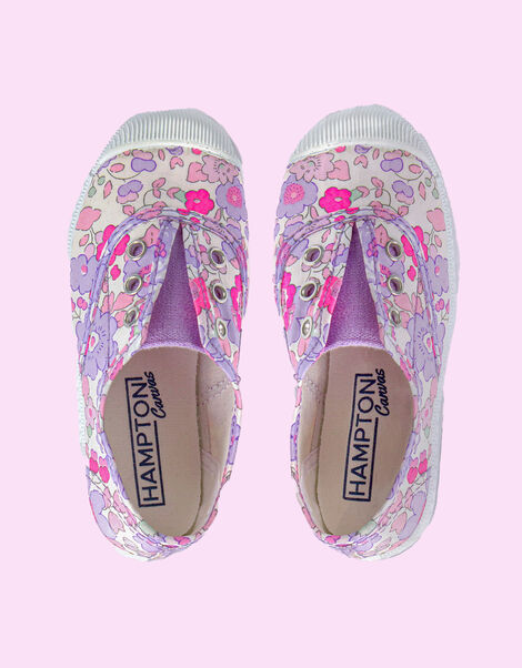 Hampton Canvas Plum Plimsolls, Purple (LILAC), large